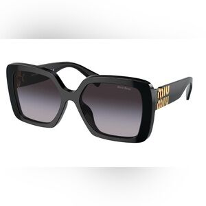 Miu Miu Black and Gold Sunglasses